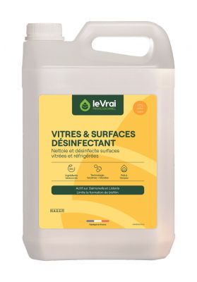 Vitres & Surfaces Nettoyant désinfectant 5L (Le Vrai) - 115281