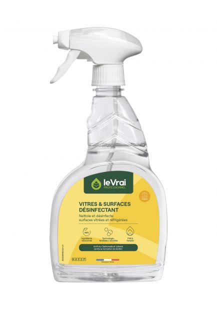 Vitres & Surfaces Nettoyant désinfectant 750 ml (Le Vrai) - 115282