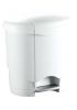 Poubelle à pédale en plastique blanc 6 Litres - 101895