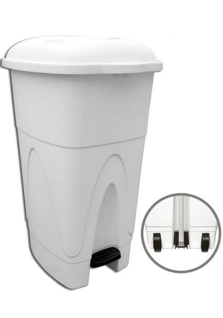 Poubelle à pédale blanche 110 Litres - 122920