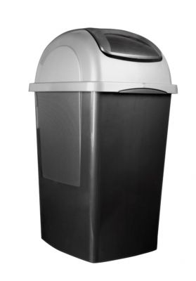 Poubelle à couvercle basculant noit Europa 65L - 131137