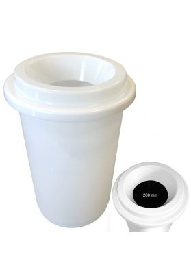 Poubelle ronde ouverture centrale 50 Litres Ecogreen - 131400