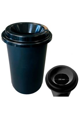 Poubelle ronde ouverture centrale 50 Litres Ecogreen - 131401