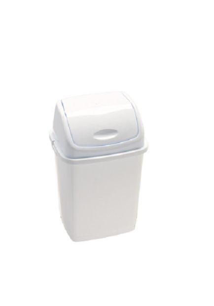 Poubelle 18L à couvercle basculant blanche Rif Basic - 118520