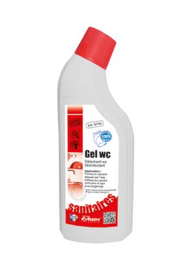 Gel WC Détartrant Désinfectant Flacon 750 ml coudé - 100342