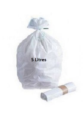 Sac poubelle blanc 5/6L HD - 118524