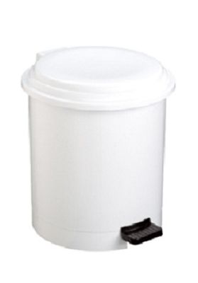 Poubelle à pédale blanche 5L - 118523