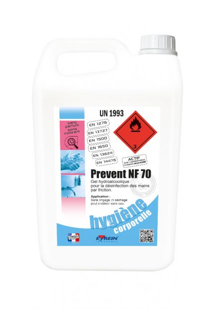 Prévent NF70 Gel Hydroalcoolique 5L - 131784